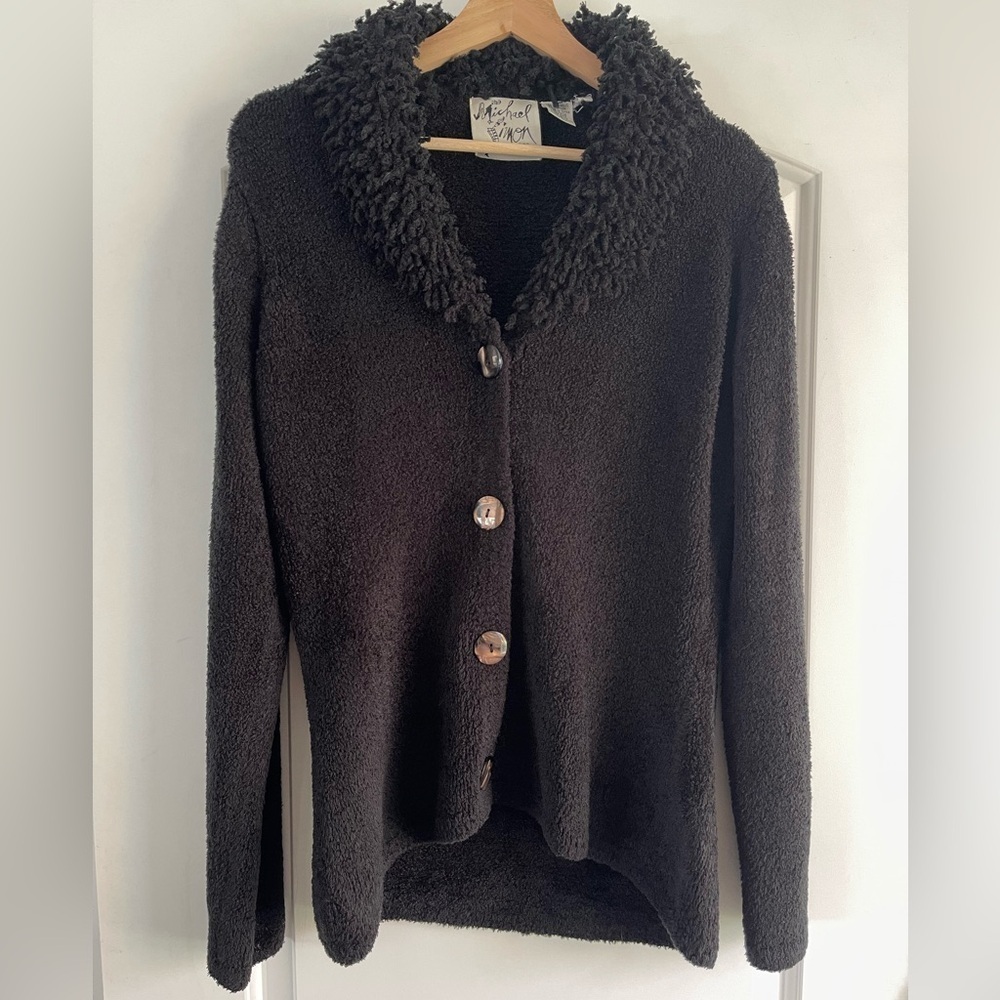 Cool Vintage 80s Michael Simon Boucle Knit Cardigan - M